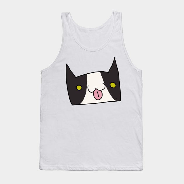 Catmoji Blep Tuxedo Tank Top by rainb0w0tter